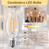 TJOY LED Candelabra Bulbs Dimmable, 60W Equivalent Chandelier Light Bulb,