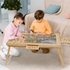 HALLYBEE Puzzle Table 1500 Pieces Wooden Puzzle Board with Legs,