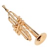 Trumpet Model Ornaments Exquisite Brass Miniature Instrument Desktop Decoration Gold