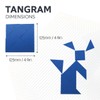 Blue Tangram Puzzle - Educational, Logic Puzzle, and Maths Game