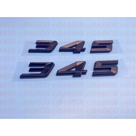 cdbk (2pc) Matte Black 345 Badge Emblem  for MOPAR HEMI Passenger & Driver Side