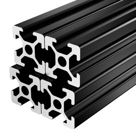 4pcs 300mm T Slot 2020 Aluminum Extrusion European Standard Anodized Linear Rail for 3D Printer Parts and CNC DIY Black (11.8inch)