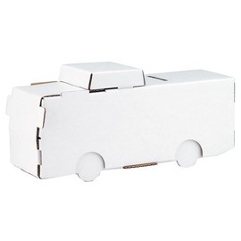 Hacomo 6601 Hacomo Kids Ride On Bus Cardboard Craft Kit