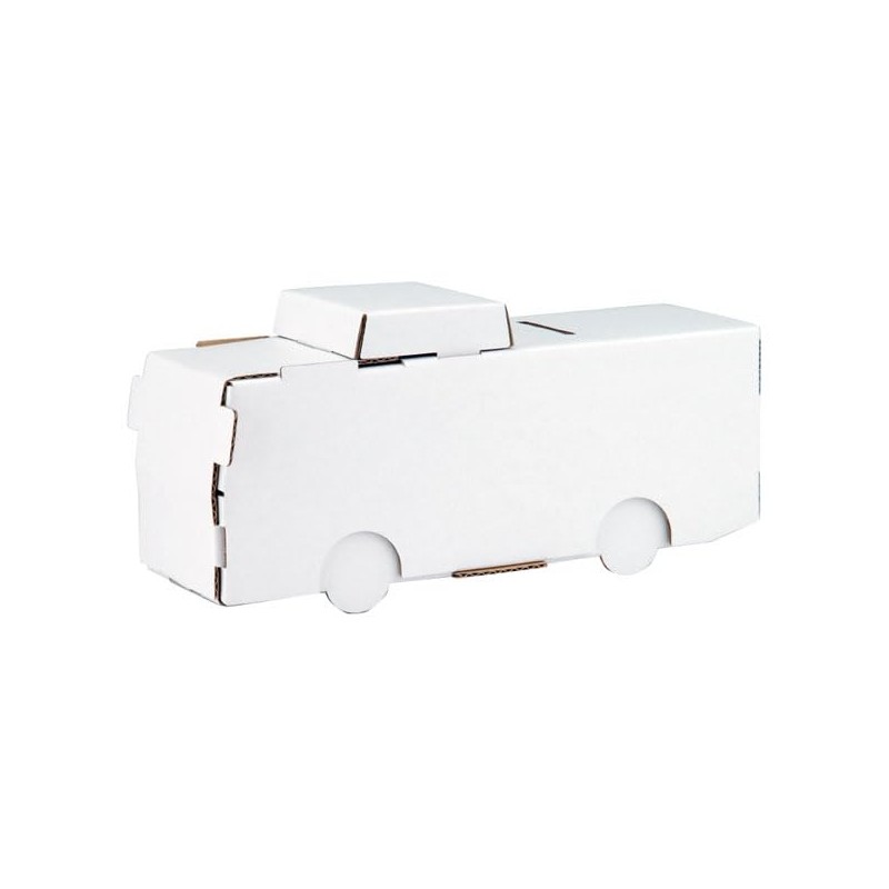 Hacomo 6601 Hacomo Kids Ride On Bus Cardboard Craft Kit