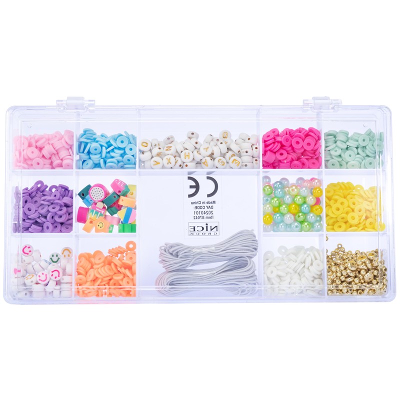 Nice Group - Perline ABC Heishi Pop 500, Kit di