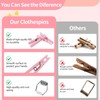 100PCS Baby Shower Clothespin Games Mini Pink Clothes Pins 1.4
