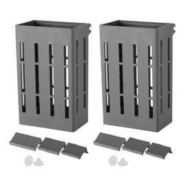 CAPASTEC Aquarium Plant Holder, Fish Tank Plant Holder, Aquarium Plant Holder with Hooks and Suction Cups, Aquarium Plant Pots for Hanging Plants, Gray, 2set