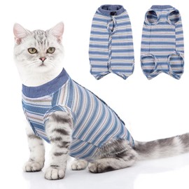 ASENKU Cat Bodysuit After Surgery, Cat Clothing, Cat Bodysuit After Surgery Castration Leak Protection Post-Operative Clothing Suit for Abdominal Wounds or Skin Diseases S Coral, Cat Collar