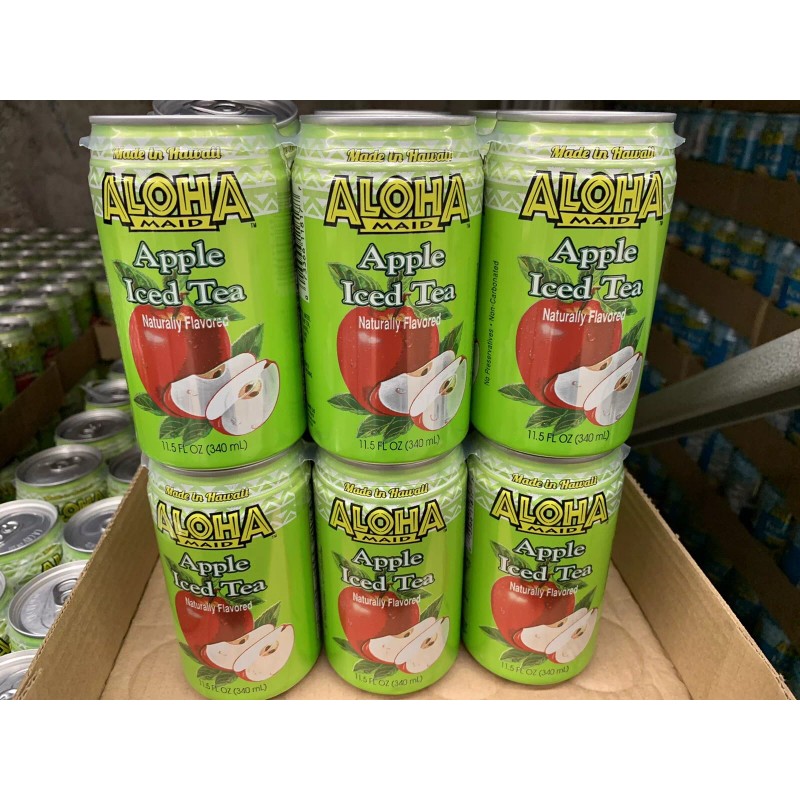 ALOHA MAID Apple Iced Tea Naturally Flavored (Two 6 Pack
