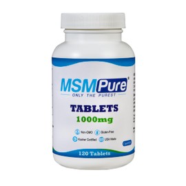 KALA HEALTH MSMPure MSM Tablets – 1,000 mg US-Made MSM per Tablet for Joint Health, Skin Appearance, Hair & Nail Support – Coated for Easy Swallowing, Tasteless – 120 Count