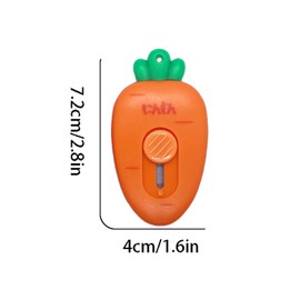 6 PCS Cute Box Cutter Mini Retractable Utility Knife Portable Utility Knive Key Knife Cardboard Cutters Package Box Opener Carrot Box Cutter Letter Opener for Cutting Envelopes Paper Bags