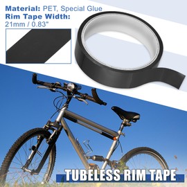 X AUTOHAUX Bicycle Rim Tape Tubeless 21 mm Width 10 m Length Black