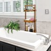 Utoplike Teak Shower Caddy Shelf, Standing Shower Organizer for Bathroom