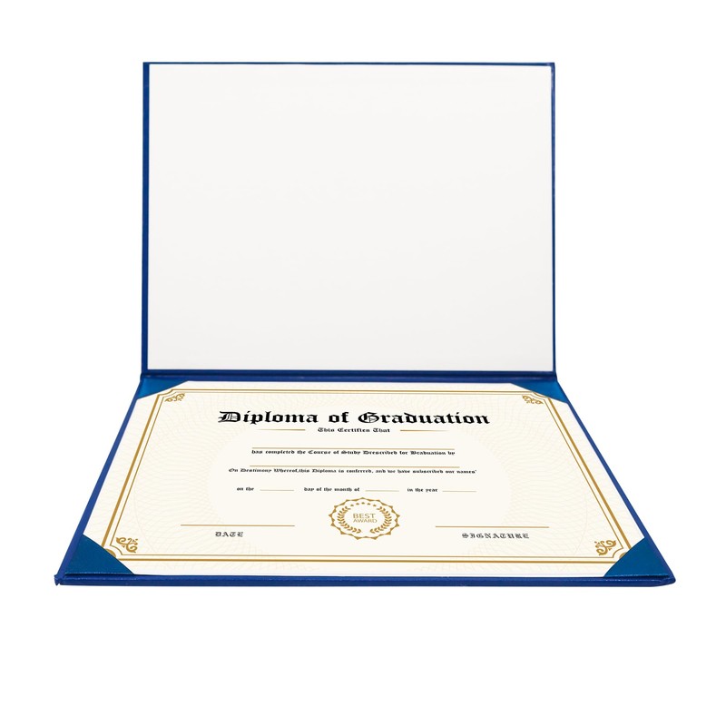 GraduationMall Diploma Cover Certificate Holder with Gold Foil Border for