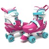 CHICAGO Skates Girls Adjustable Junior Quad Skates - Pink/White/Teal -