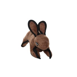 TUFFY - World's Tuffest Soft Dog Toy - Barnyard Brown Rabbit - Squeakers - Multiple Layers. Made Durable, Strong & Tough. Interactive Play (Tug, Toss & Fetch). Machine Washable & Floats