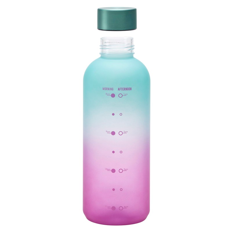 Smash 650ml Water Timings Soft Touch Bottle Teal/Pink