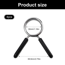 LINTRA Pack of 4 dumbbell clasps, quick release dumbbell 30 mm, spring lock made of ABS, dumbbell accessories for weightlifting, barbell bar training