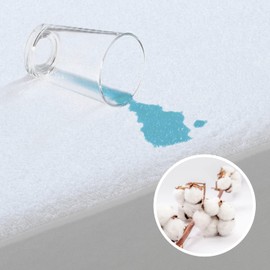 Tural Coprimaterasso 90x200cm Singolo Spugna di cotone Certificato Oeko-TEX Assorbente impermeabile con cerniera