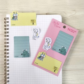 Gakken Staefl AM04802 11 Piki Cats, Sticky Notes, Die Cut, Sticky Notes, Fussen, Mukuro Naka