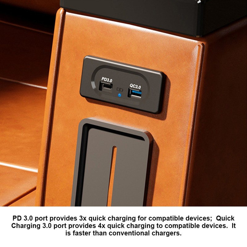 12 Volt USB Socket with Cap, Dual Port Quick USB