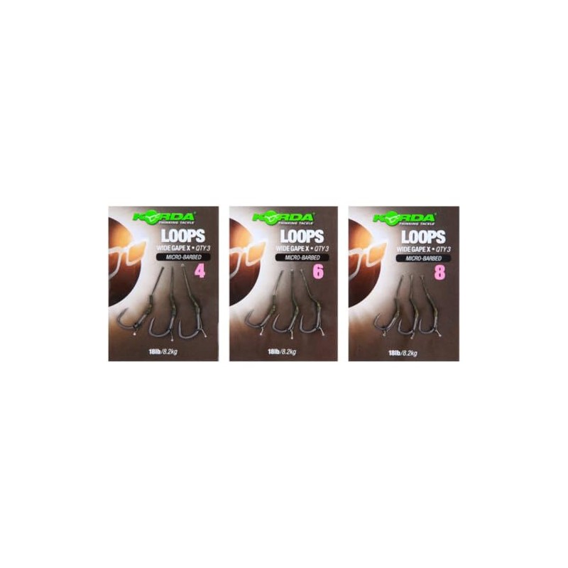 Korda - Loop Rigs Wide Gape X 8 18lb |