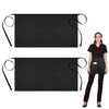 2 Pack Waist Apron Waitress Half Apron With Pockets Anti-dirt