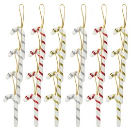 HAIKING Christmas Candy Cane Ornaments, 24 PCS Plastic Candy CaneThemed for Home, Party, Christmas Embellishment (2.75 x 1.18in)