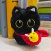 QUIBBLY Black Cat Keychain, Plush Cute Pendant for Handbags, Backpacks,