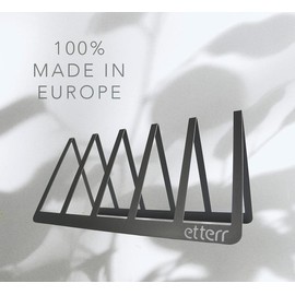 etterr Display Stand, Shelf and Storage for 50 Vinyl Discs (Black)
