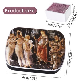 Art Supplies Handmade Watercolors Paint Set - 6 Metallic Gold Colors Half Pans Glitter Solid Water Color- Metal Case Sparkle Pearlescent Watercolour For Artists,Fairytale