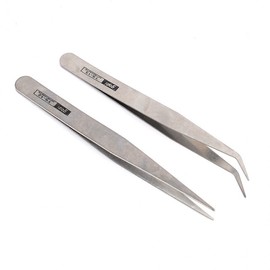 1P tweezers curved tweezers plastic tool tweezers plastic model tool Precision tweezers curved type 9ea