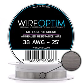 WIREOPTIM - 38 AWG - Nichrome 90 Resistance Wire - 25 Feet