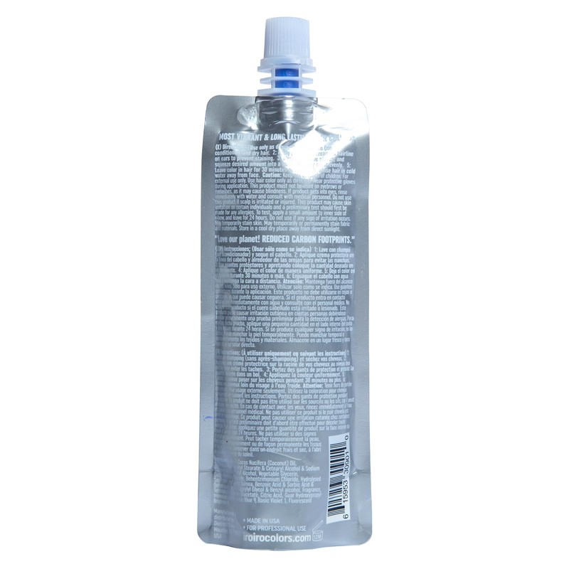IROIRO Premium Natural Semi-Permanent Hair Color 340 Neon Blue (8oz)