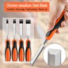 AIMALL Woodworking Chisel Set – Chrome-Vanadium Steel Blades, Rubber Handles,