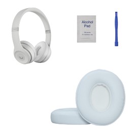 ZORIVASTRA Replacement Ear Pads - Compatible with Solo 2 & Solo 3 Wireless Headphones,Soft Protein Leather, Premium Noise Cancelling Earpads, Durable & Comfortable Ear Cushions (Solo 3-White)