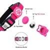 Yanwaowao Reflective Dog Collar with AirTag Holder,Soft Neoprene,Adjustable,Medium Dogs,Hotpink,M