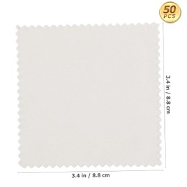 jojofuny 50pcs Jewelry Polishing Cloth Wiping Cloths for Platinum Jewelry for Watches and Cleaning Lightweight Portable