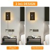 CNMYKYDS Dimmable Plug in Wall Sconce with Touch Switch,Headboard Bedside