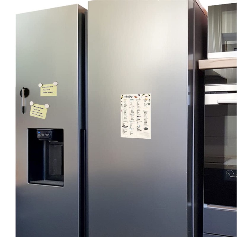 PRICARO Script Magnetic Shopping List A5 Pack of 3