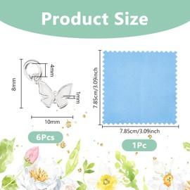 DICOSMETIC 6Pcs 925 Sterling Silver Butterfly Charms Tiny Butterfly Necklaces Charms Butterfly Pendant Charms Cute Jewelry Charms for Necklace Bracelet Jewelry Making, Hole: 4mm