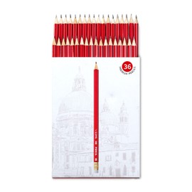 12PA 36 Pencils With Rubbers On The End | HB Pencils | Pencils | Pencils for Children | Work Pencils | School Pencils | Builders Pencil | Perfect for Office & School Supplies (White Eraser Tip, 36)