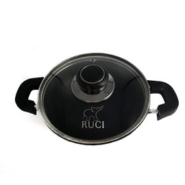 RUCI Hopper Pan, Premium Non-Stick Coating with Glass Lid and Heavy Bottom for Best Heat Retention and Distribution to Make Crispy Sri Lankan Hoppers - 18cm Diameter