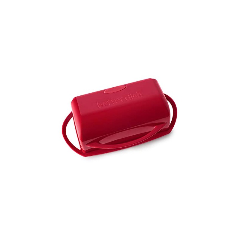 Better Dish Flip-Top Butter Dish without Spreader (Red)