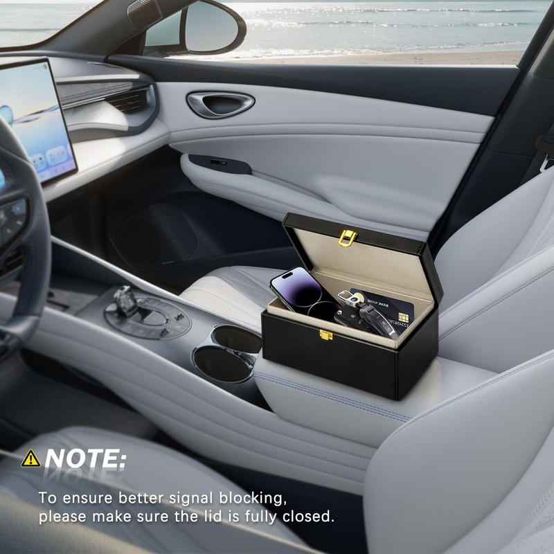WEKUBA Faraday Box with 3 Pack Faraday Pouches, for Car