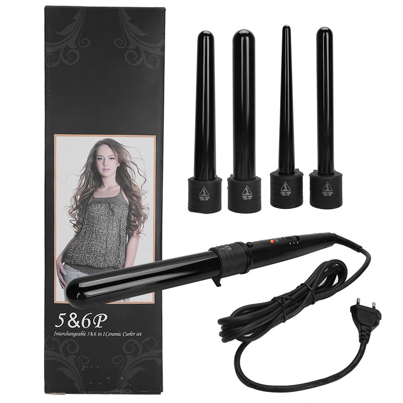 5‑In‑1 Curling Iron LED Adjustable Temperature Hair Styling Curling Iron