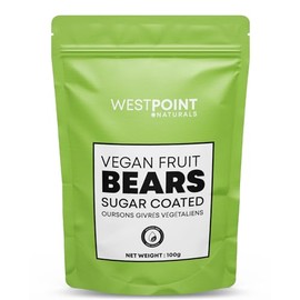 Westpoint Naturals, Vegan Fruit Bears, Sugar Coated, 100g