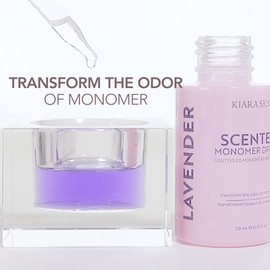 KIARA SKY Monomer Scented Drops Lavender | Monomer Acrylic Nail Liquid | Professional Monomer Drops Nail Art | Long-Lasting Acrylic Monomer Liquid Scented Nail Drop (0.67 fl oz) Lavender