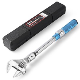 wanlvkang Open End Torque Wrench, Adjustable Torque Wrench 5 to 30 Nm with Click and Changeable 0-30MM Open End Head for Mini Split AC and HVAC System(Blue)