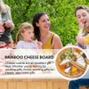 ZENWORYS Bamboo Cheese Board Set Equipped with Round Wooden Boards